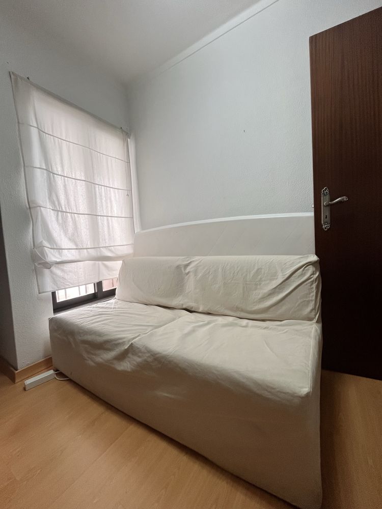 Sofá Cama Com Capa Branca