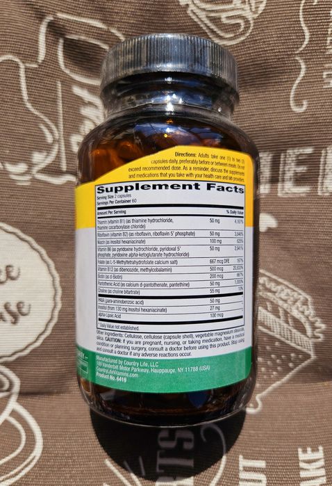 Country life коферментні коензим вітаміни групи B Б coenzyme B complex