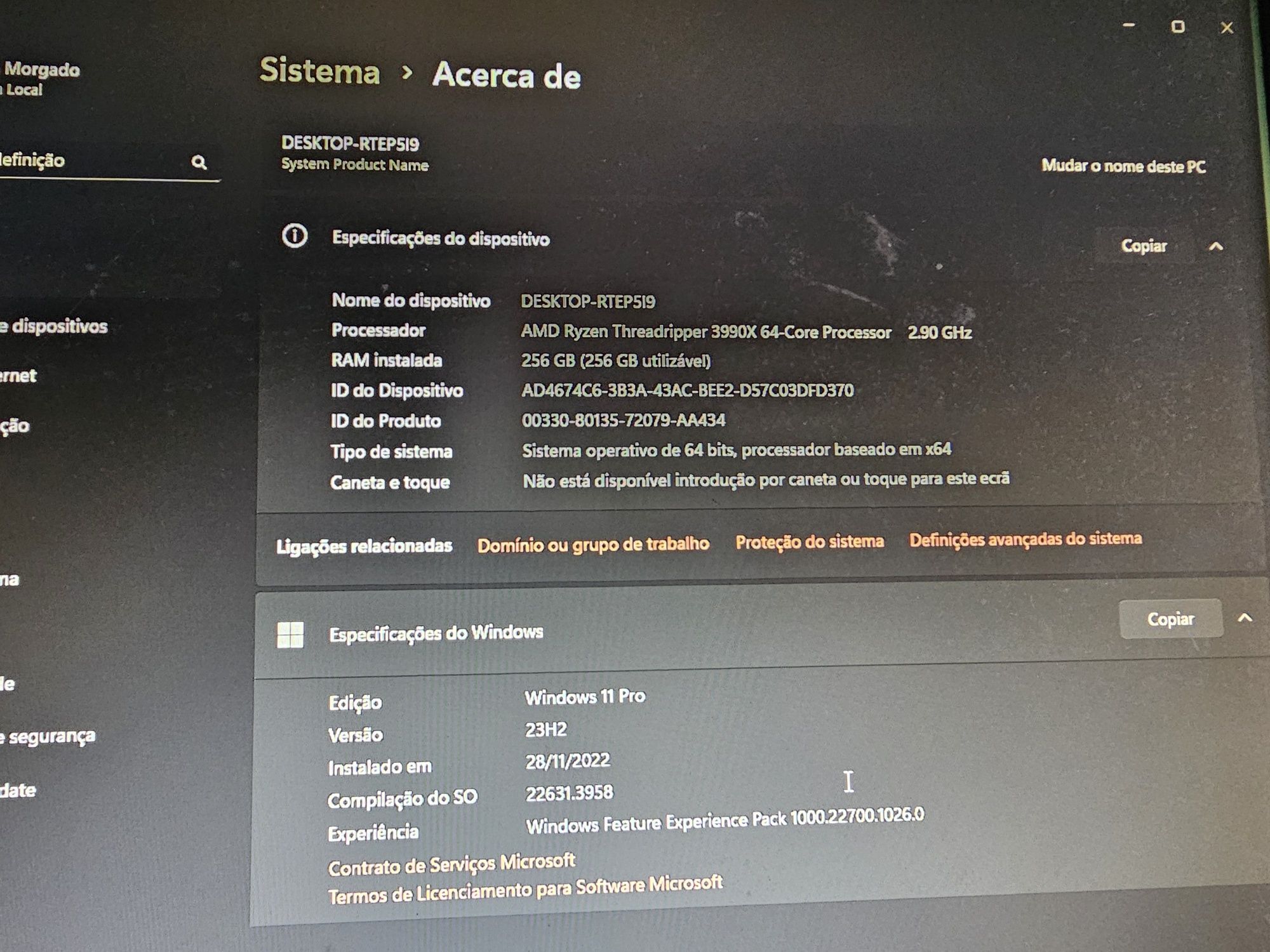 PC amd threadripper 3990 x