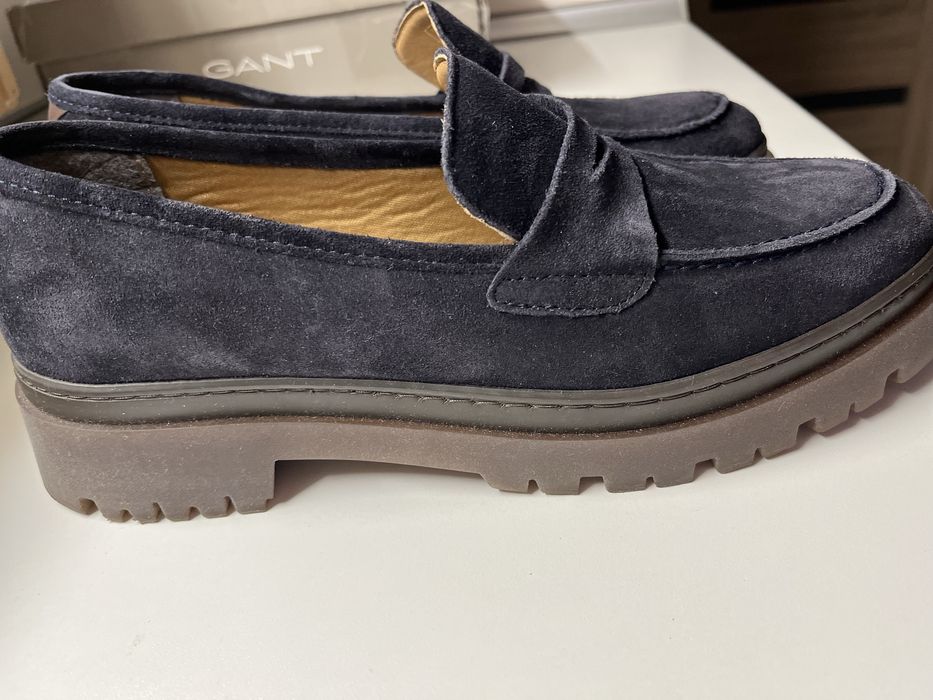 Gant gramatowe mokasyny zamsz