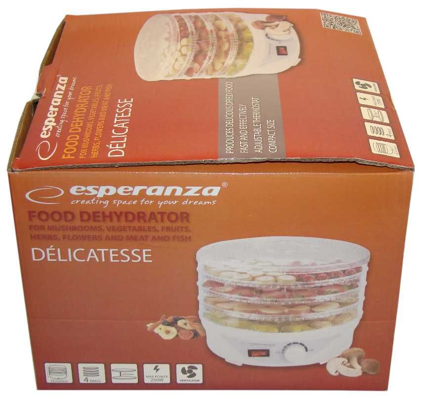 Suszarka spożywcza Esperanza 250W do owoców, warzyw i grzybów