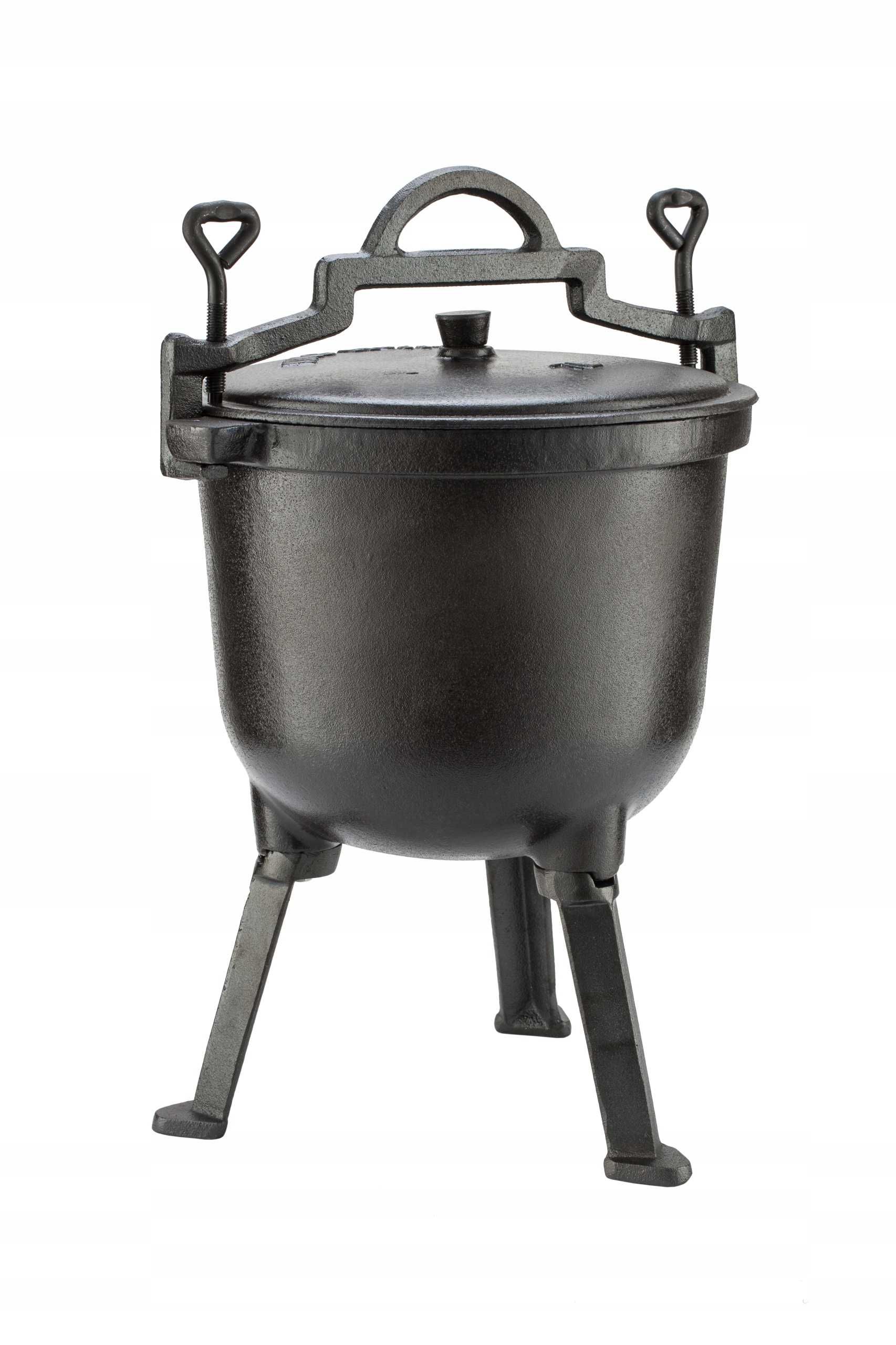 Kociołek Żeliwny Stojący 15L Garnek Myśliwski Węgierski Ognisko Grill
