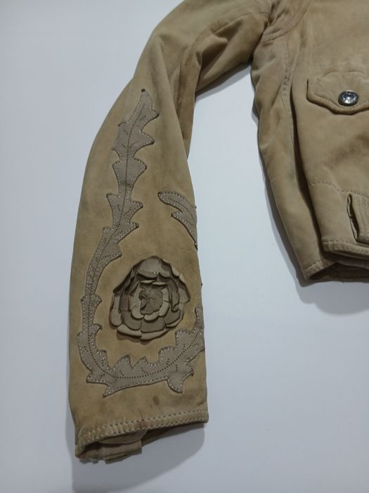 Женская косуха Roberto Cavalli замшевая