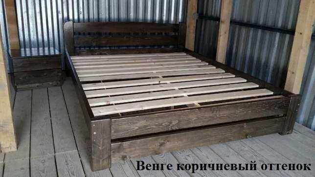 Ліжко Зoрянa деpeв"яне дoдатково підсилeне. Кровать з maсиву дерева