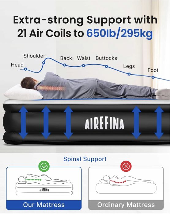 Łóżko dmuchane z pompką elektryczną  190/99/46 cm