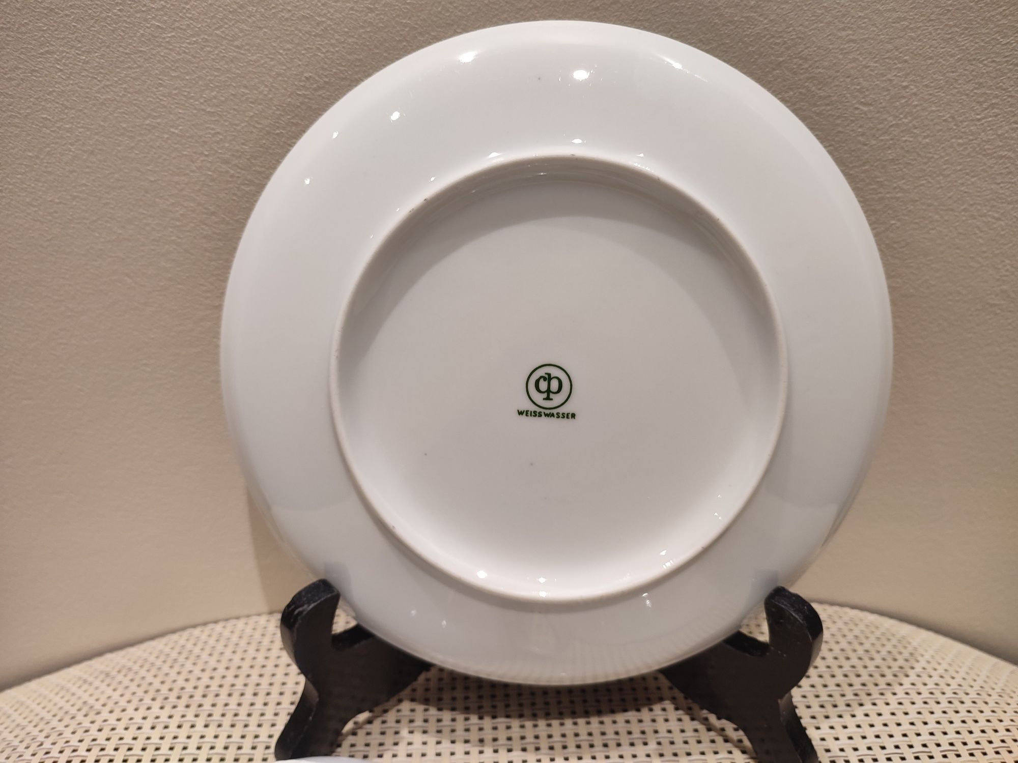 Śliczne stare trio porcelana Weisswasser