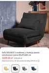 Fotel sofa Solace Homla nowy funkcja spania szary
