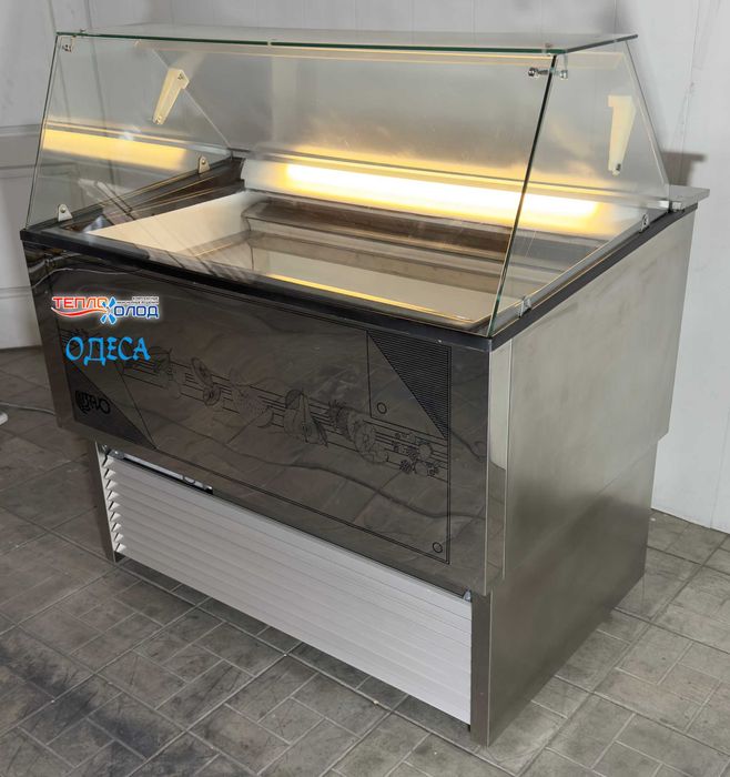 Вітрина-морозилка "Bravo" 1.2 м нержавійка для вагового морозива б/у