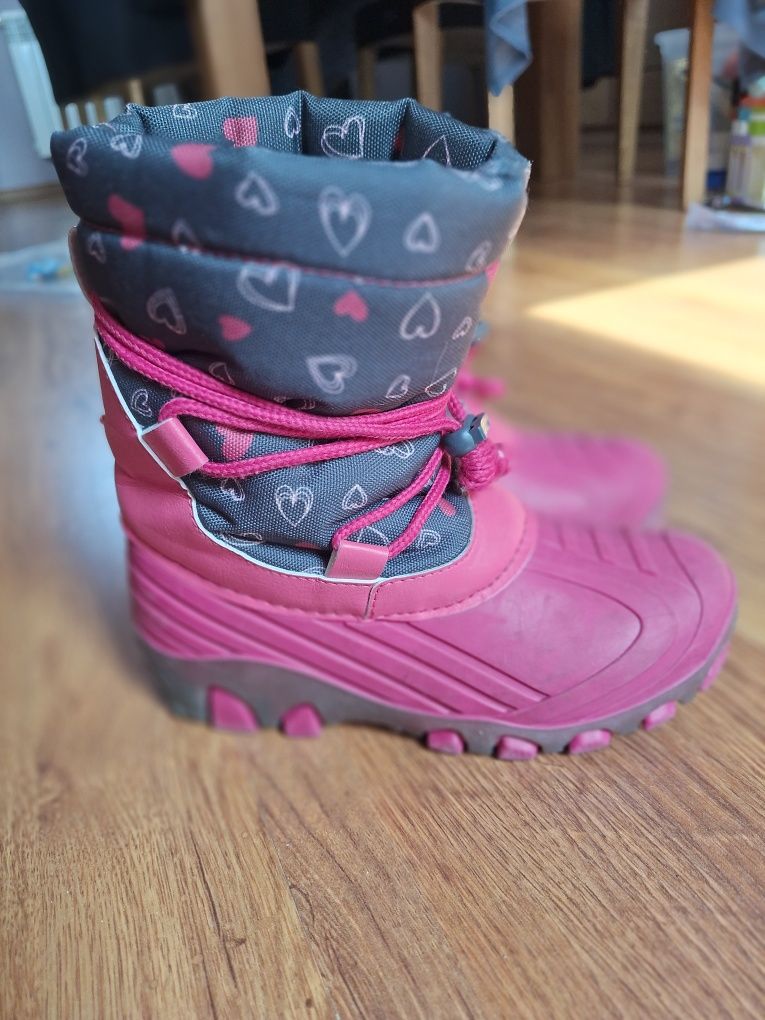 Śniegowce buty zimowe dziewczece Lidl Lupilu r 30 świecące
