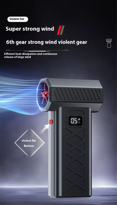 Mini dmuchawa TURBO JET FAN z latarką i LCD wielofunkcyjna