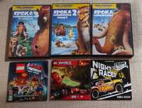3 filmy Epoka lodowcowa + film Lego Ninjago + 2 gry na PC