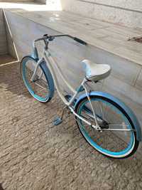 Ladies blue bicycle