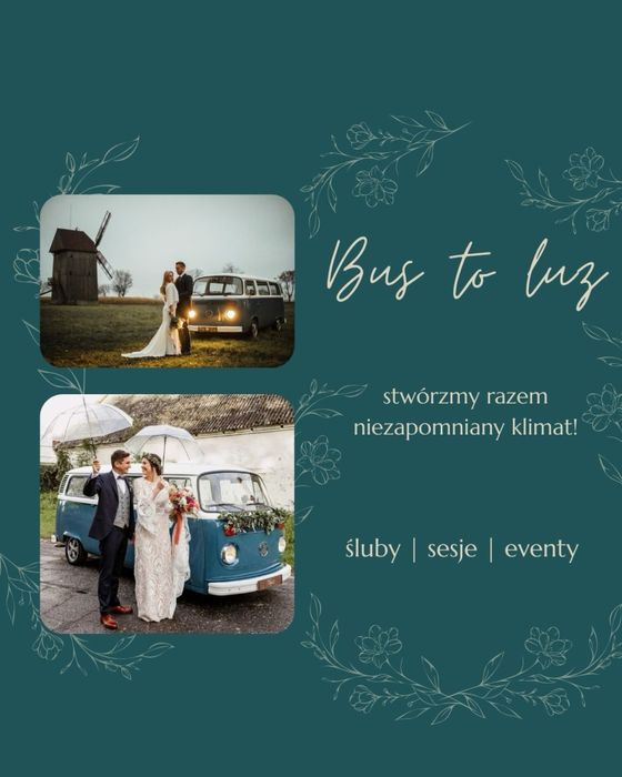 Volkswagen T2 Ogórek na ślub, sesje, wesele, boho, retro, vintage, bus