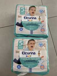 Niemieckie pampersy pieluszki elcurina baby junior 5 Dwupak