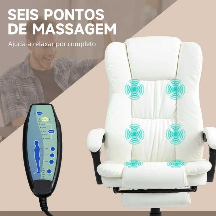 Cadeira de escritório de massagem, e aquecimento, creme