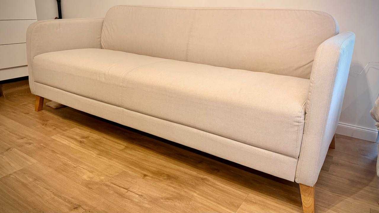 Kanapa / Sofa 3-osobowa, beżowa, IKEA, LINANÄS