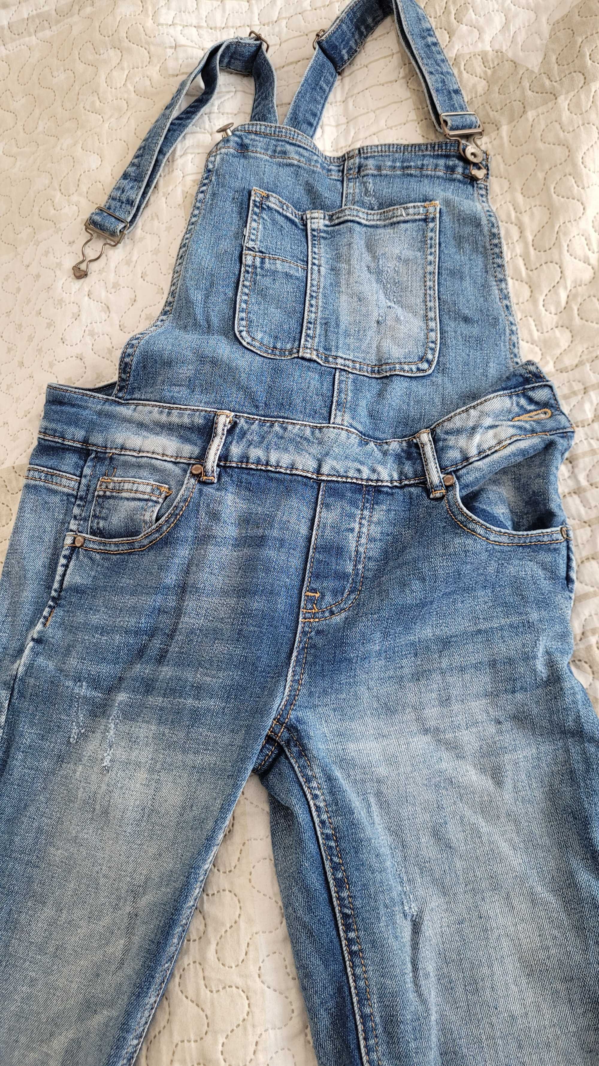 Ogrodniczki jeansowe skinny