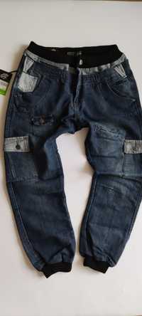 R. 34 Nowe męskie spodnie jeans cuff leg No Fear Skate bojówki