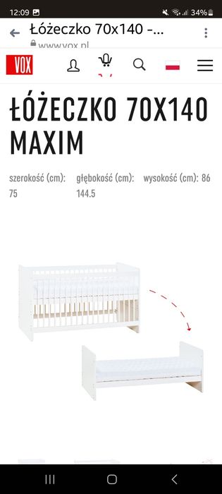 Łóżeczko Maxim ze sklepu VOX