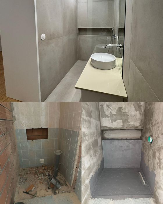 Pintura, Pladur, WC, Pavimentos, Climatização e Bombas de Calor