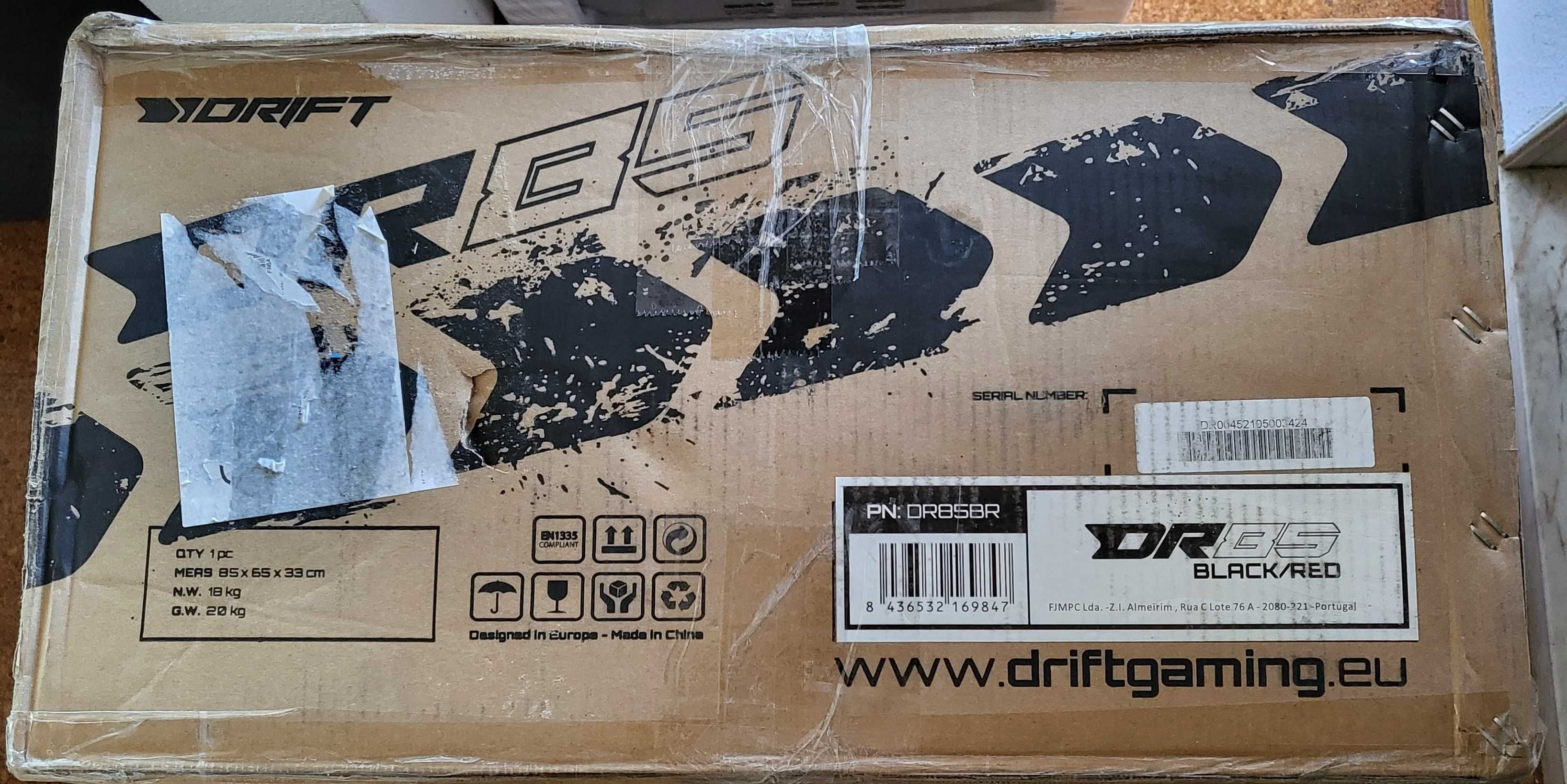 Cadeira DRIFT Gaming DR85 Preto / Vermelho, Nova