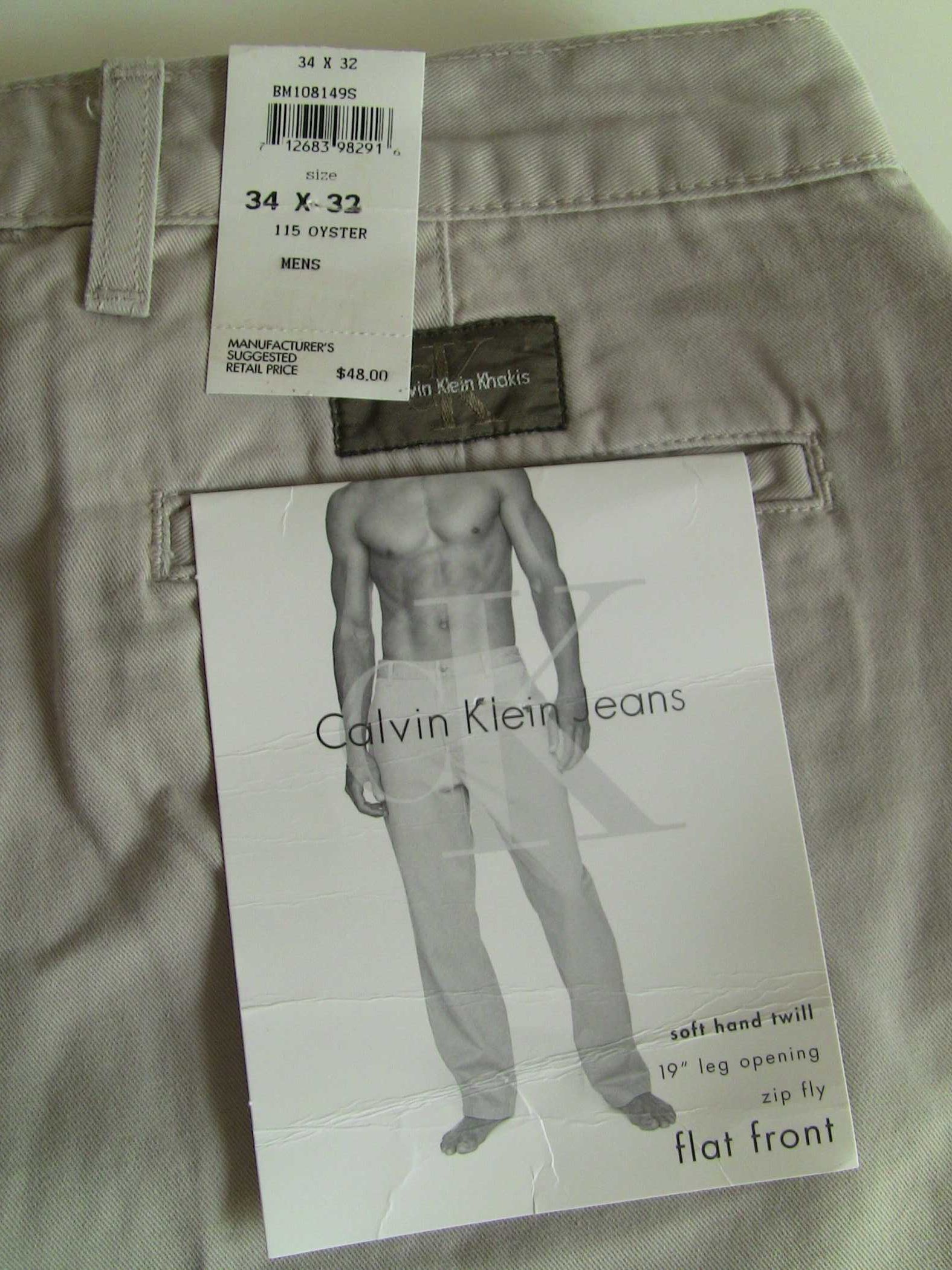 Новые летние мужские штаны,джинсы CALVIN KLEIN, оригинал, размер34х32
