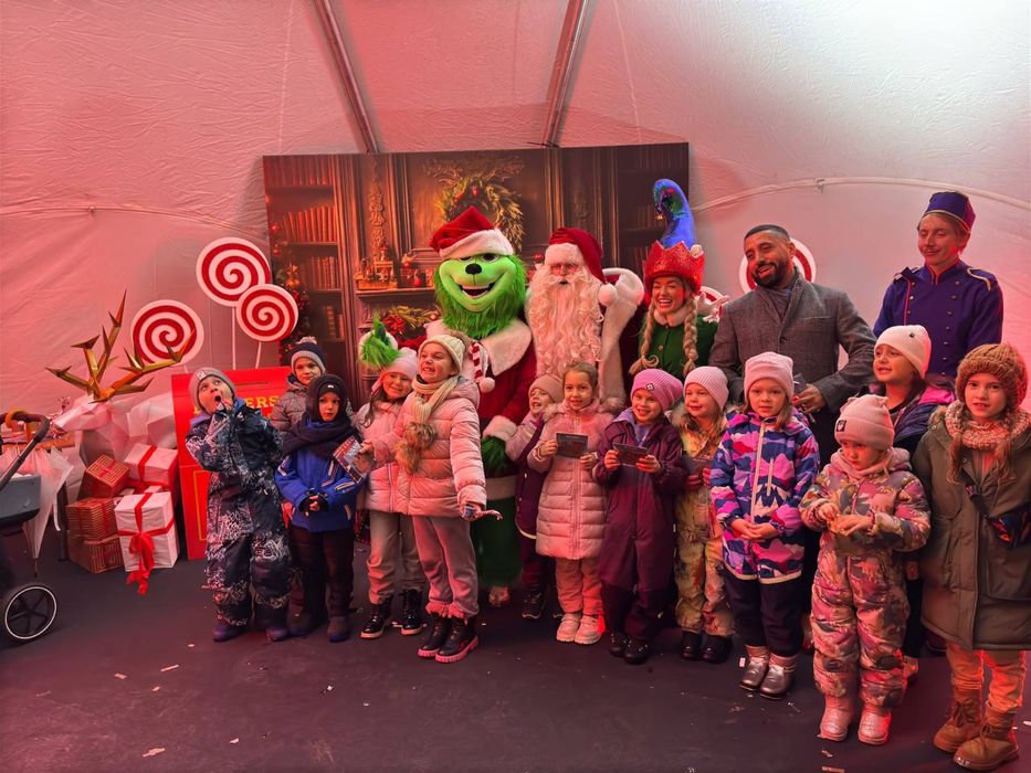 Поздравление с Новым годом от Санта-Клауса, Эльфийки и Гринча