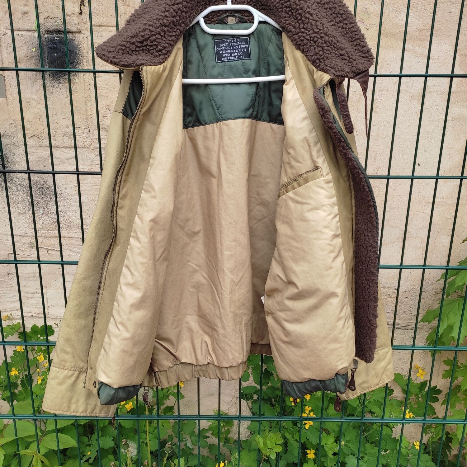Мужская винтажная летная куртка type-1 aviation air force jkt