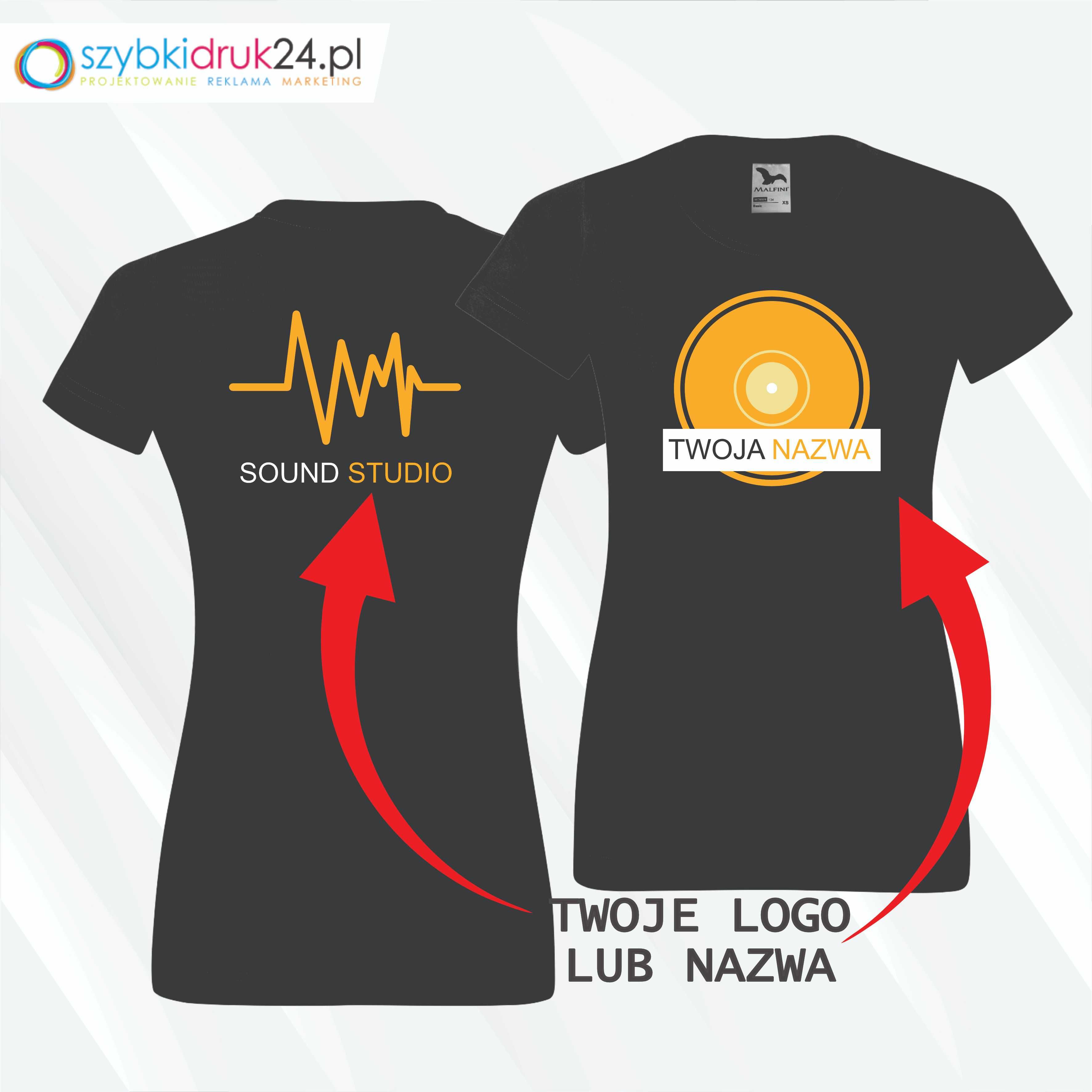 Koszulka - DJ z Twoją nazwą lub logiem. PERSONALIZOWANA