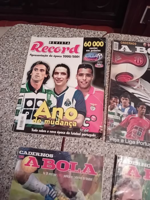 Conjunto de 7 Revistas de Futebol