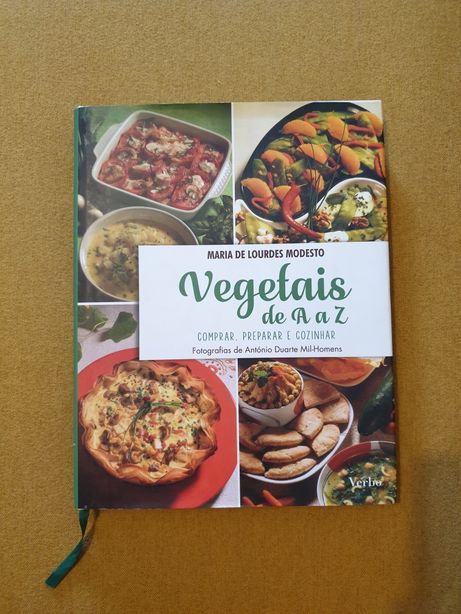 Livro de receitas Vegetais de A a Z, de Maria de Lourdes Modesto