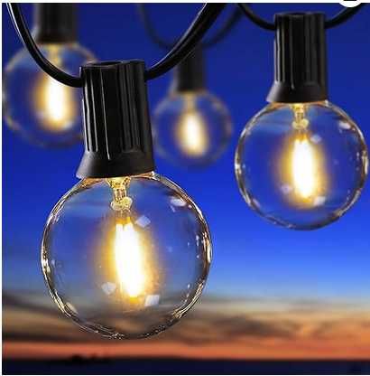 ZEWNĘTRZNA Girlanda, lampy ogrodowe EISARO 19metrów 30szt + 3szt,  LED