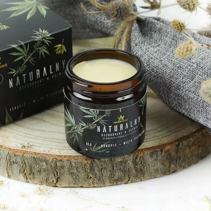 Naturalny dezodorant konopny w kremie z CBD Mięta pieprzowa HempKing