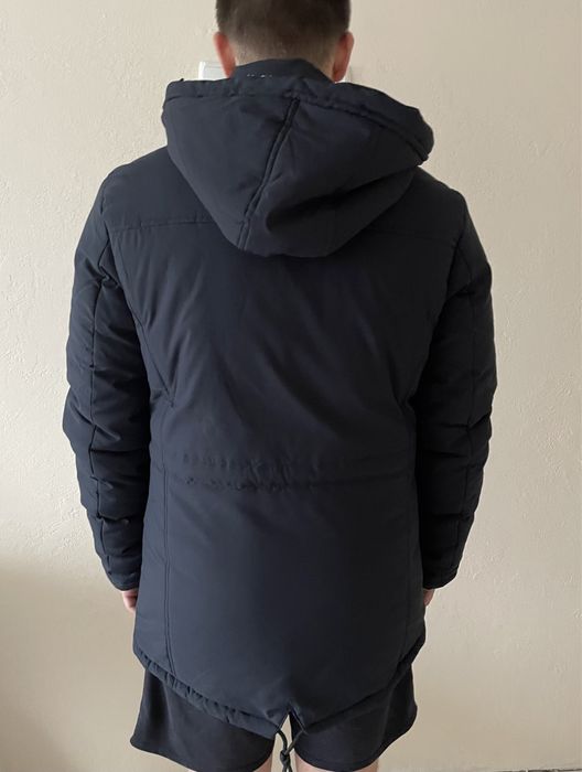 Синя чоловіча зимова куртка