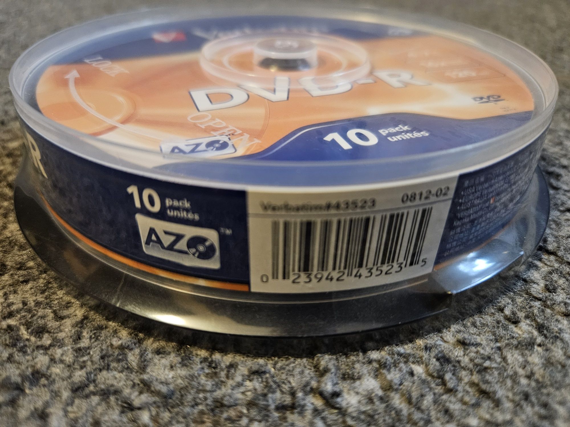 Płyty DVD-R Verbatim AZO cake box.