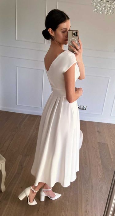 nowa sukienka ślubna ecru