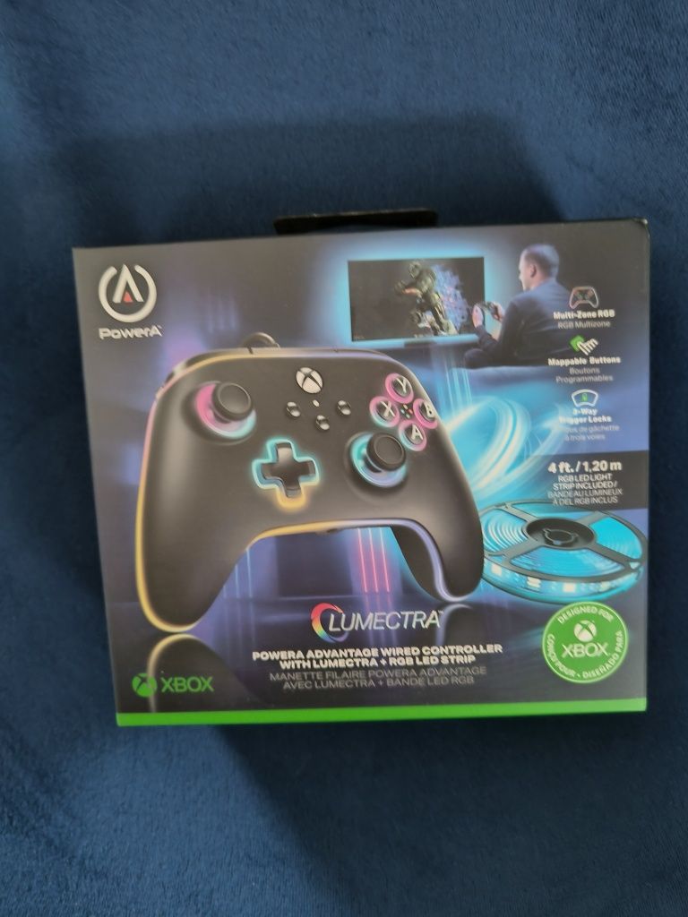 Nowy pad przewodowy POWERA advantage lumectra XBGP0076-01 Xbox PC LED