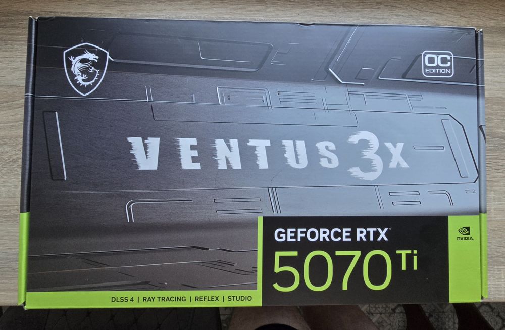 NVIDIA MSI RTX 5070Ti новая, 3 года гарантии.