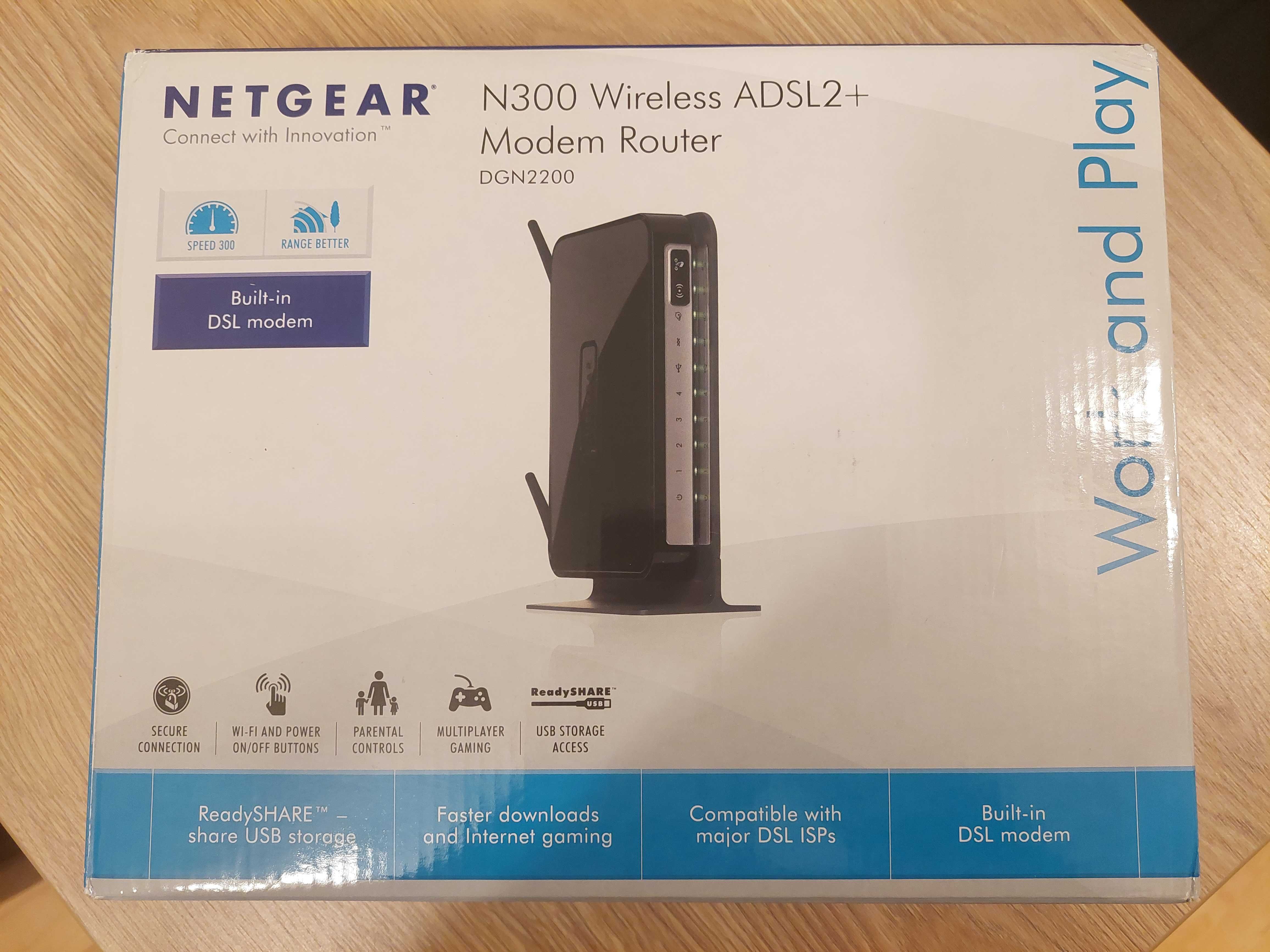 Netgear DGN2200 N300 Wireless ADSL2+ Modem Router