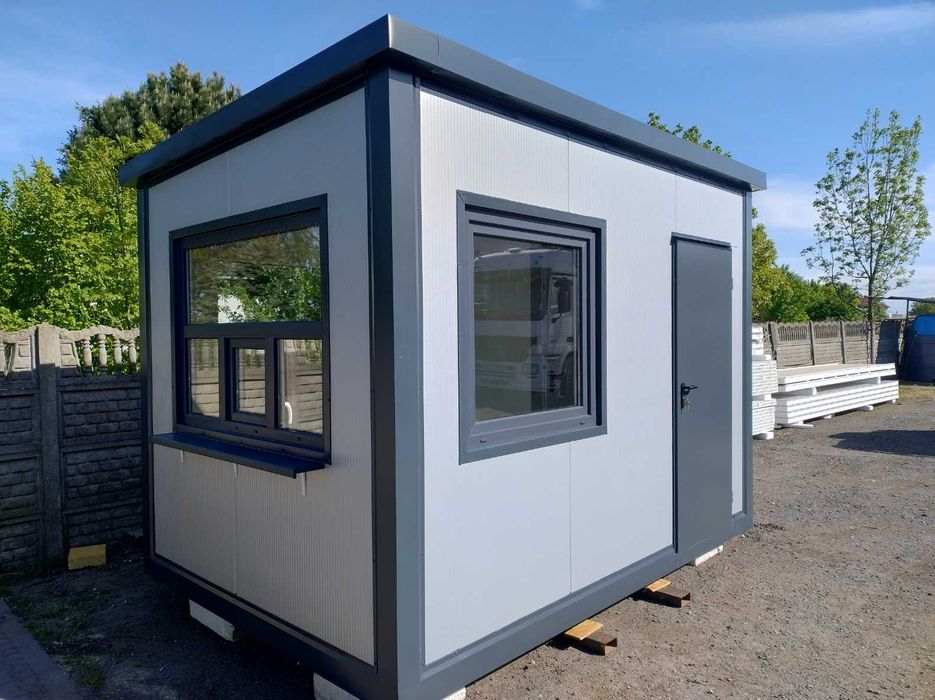 Kontener stróżówka portiernia z WC 6x2,5m Producent