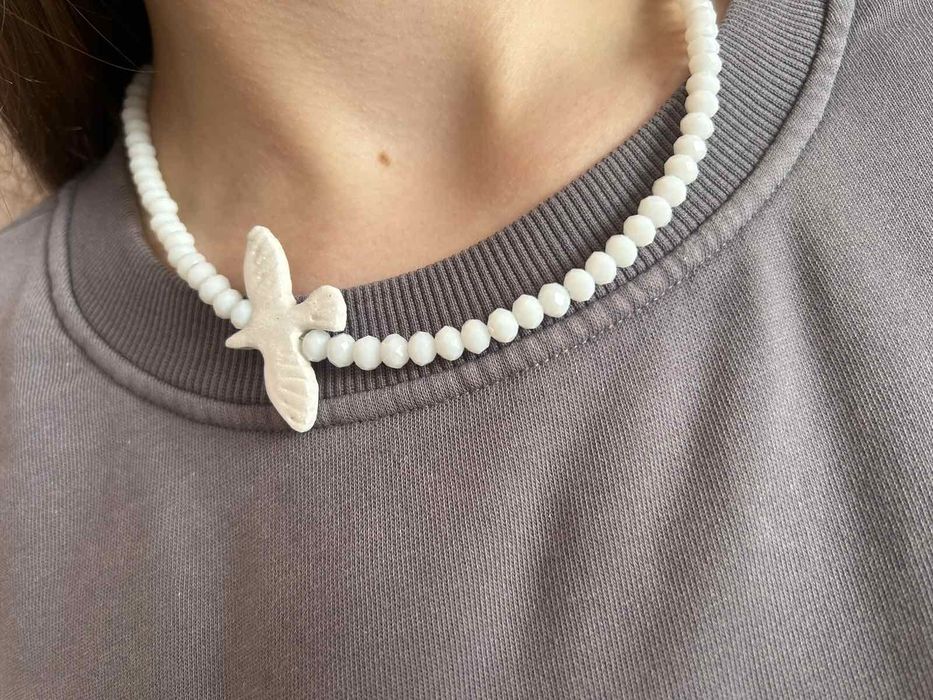 Тренд чокер горлиця,підвіска голуб,намисто пташка