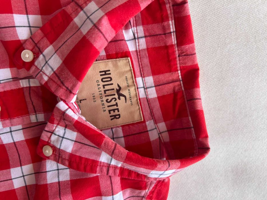 Hollister _ Koszula w kratę L _ 100% bawełna