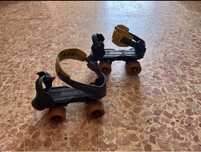Patins de rodas extensíveis ao comprimento como novos pouco uso