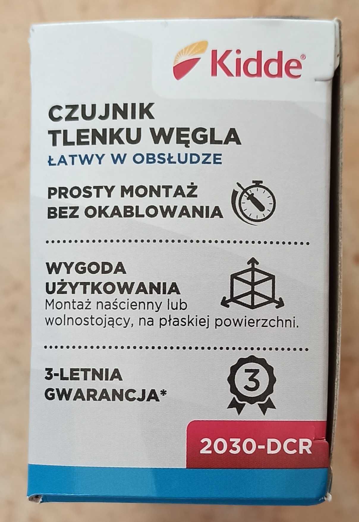 Nowy Czujnik tlenku węgla (Czadu) KIDDE 2030-DCR