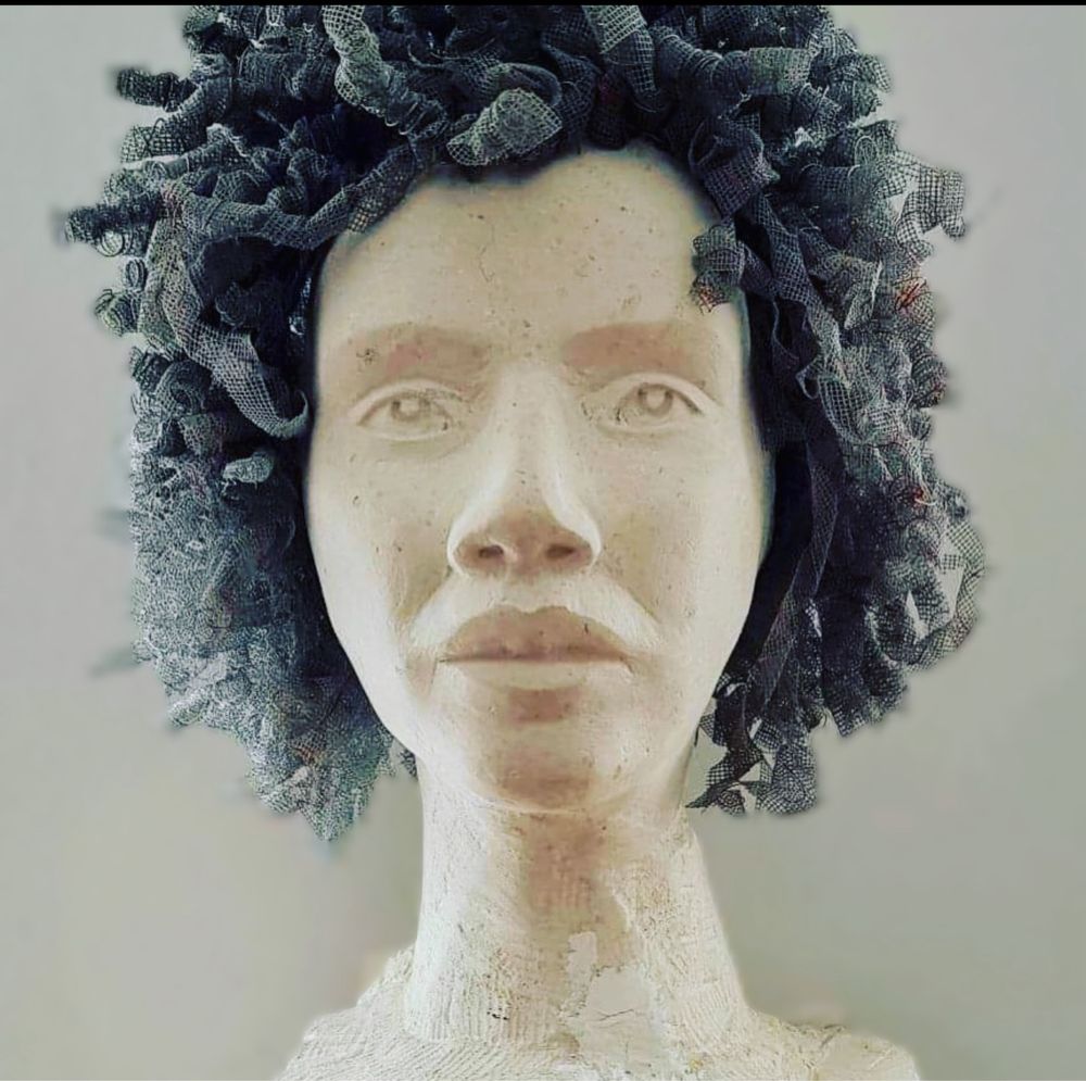 Escultura cabeça de africana