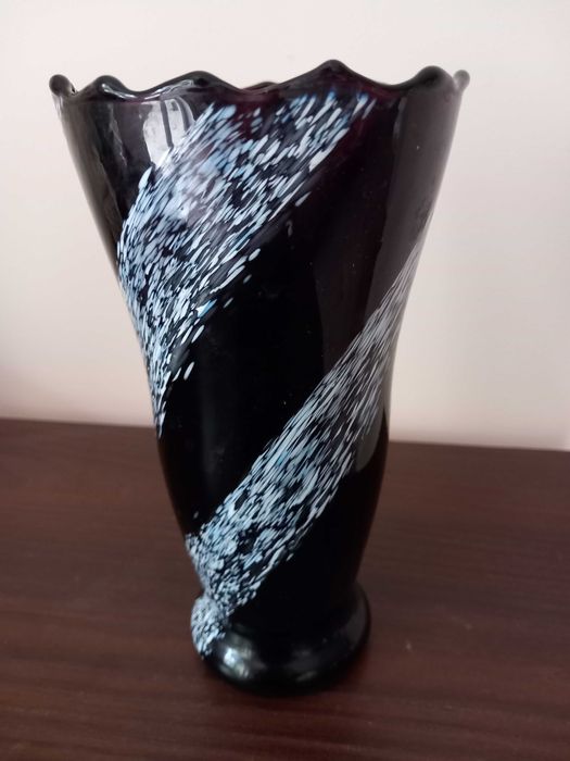 Wazon vintage kolorowe szkło