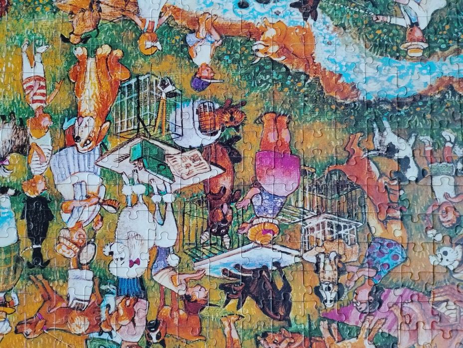 Puzzle 1000 Ravensburger rysowane komiks pies