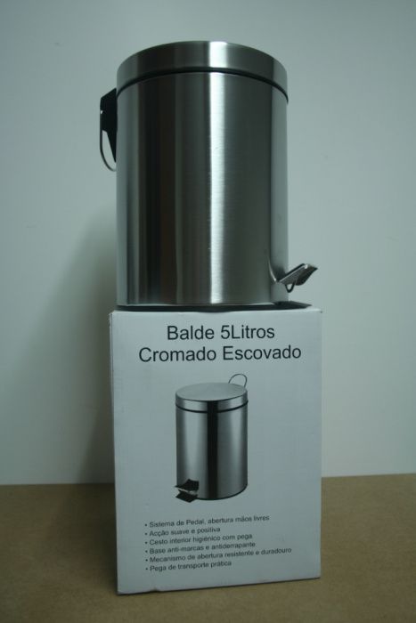 Balde Cromado com pedal - 5 lts