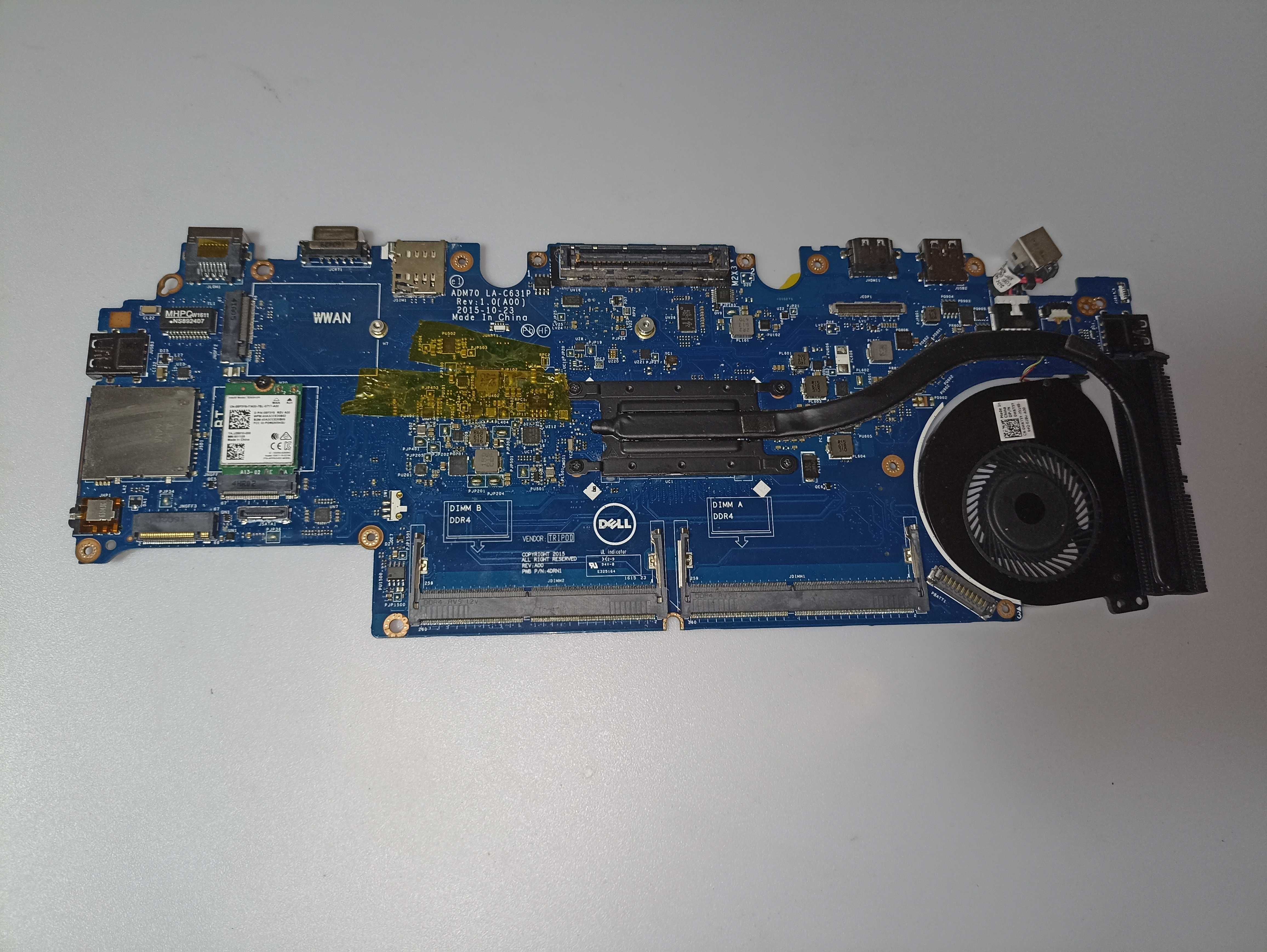 Uszkodzoną płytę główną do laptopa Dell Latitude E5470. ADM70 LA-C631P