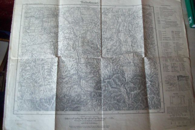 stara mapa oryginał 1:100 tyś Bielsko Biała Pszczyna